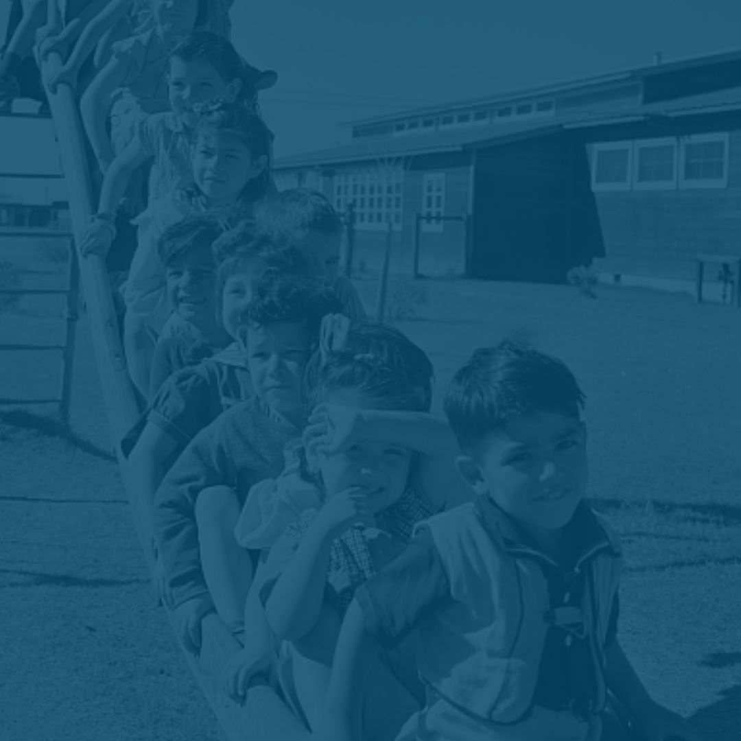 Vintage photo of children on playground - Reframing on Empowered Survivor blog
