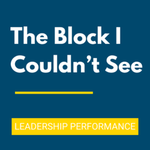 white text on navy background - The Block I Couldn't See