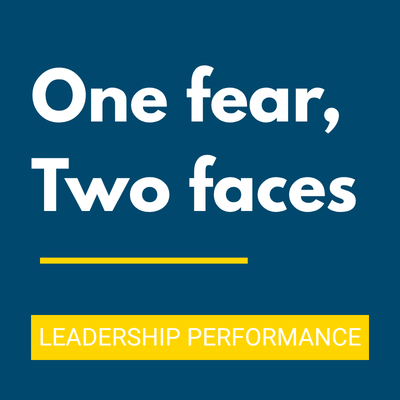 One Fear Two Faces text on navy background - Survival Pattern Hiding blog post - Let's HEAL with Beth Jones